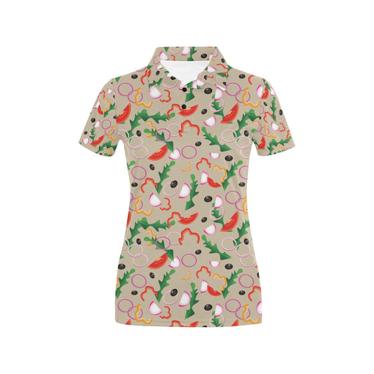 Salad Print Design LKS303 Women's Polo Shirt
