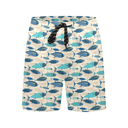 Tuna Fish Print Design LKS302 Men's Swim Trunks Beach Shorts
