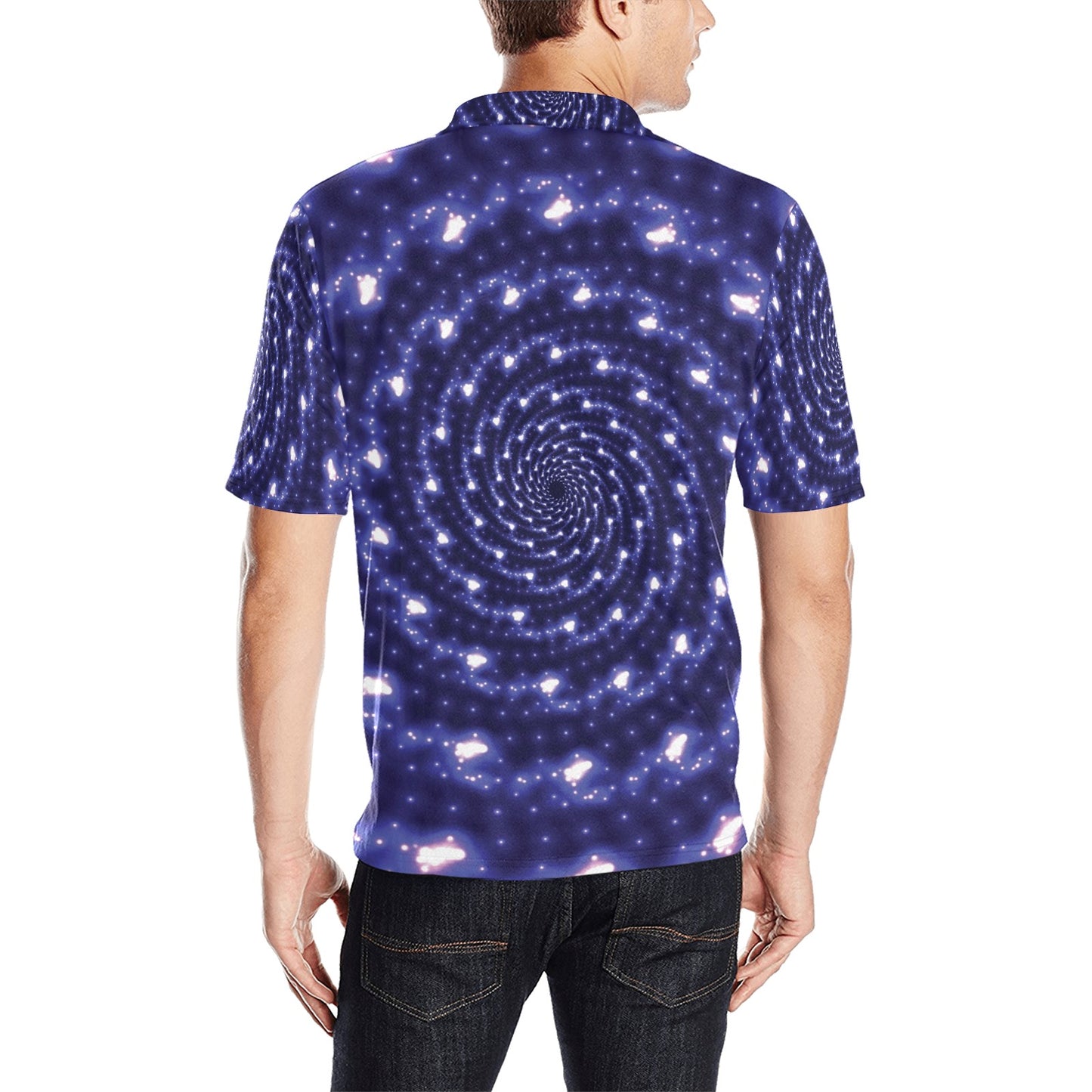 Vortex Print Design LKS305 Men Polo Shirt