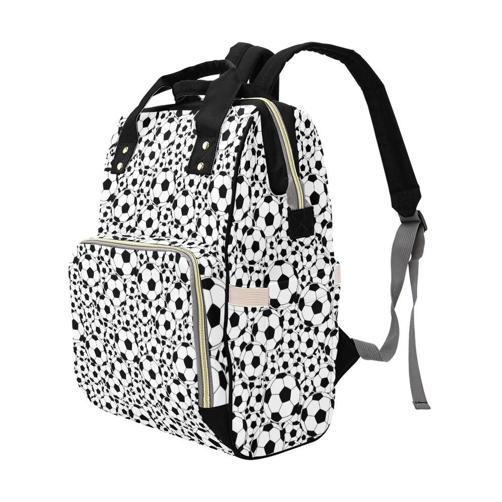 Soccer Ball Print Design LKS301 Diaper Bag Backpack