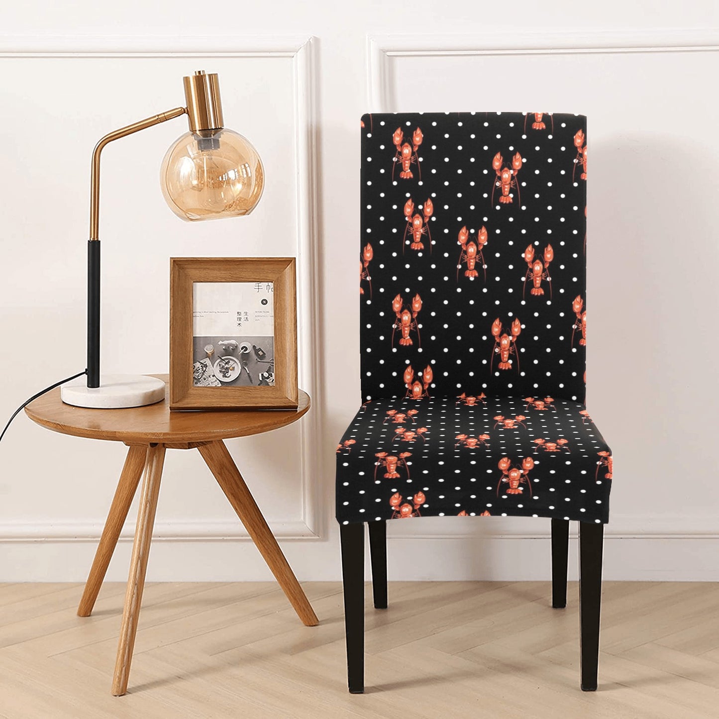 Lobster Print Design LKS401 Dining Chair Slipcover