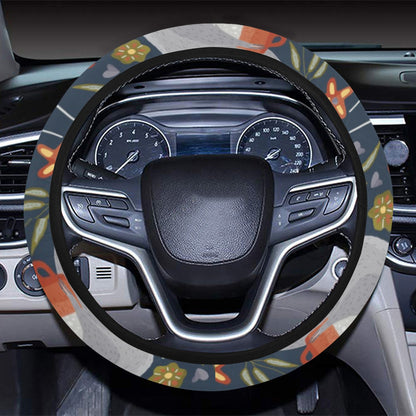 Sloth Print Design LKS303 Steering Wheel Cover with Elastic Edge