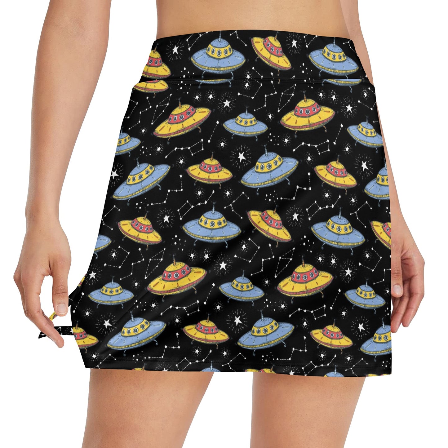 UFO Print Design LKS307 17" Golf & Pickleball Skort with Pockets