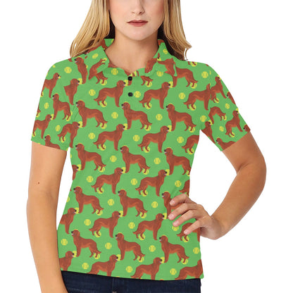 Setters Irish Print Design LKS302 Women's Polo Shirt
