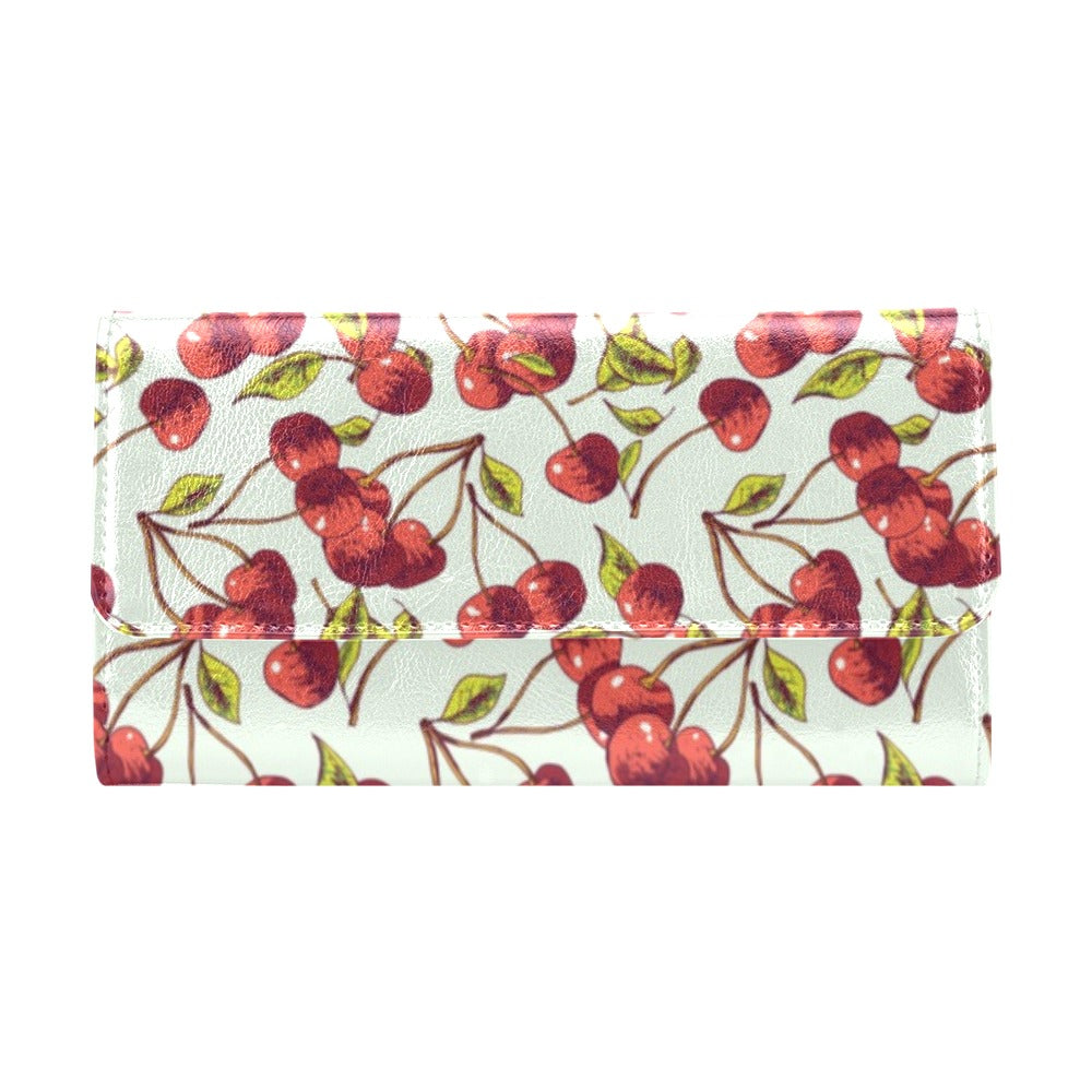 Cherry Hand Draw Women's Trifold Wallet