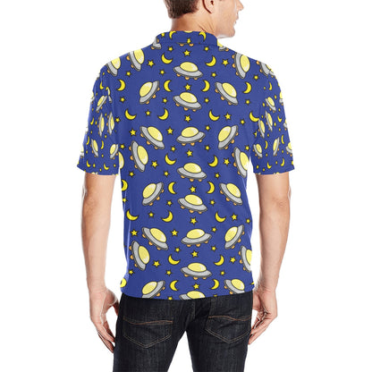 UFO Print Design LKS309 Men Polo Shirt