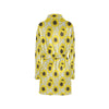 Sunflower Print Design LKS309 Women's Fleece Robe