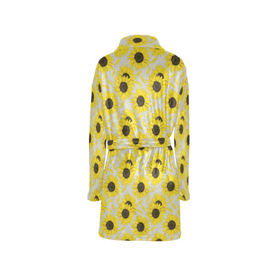 Sunflower Print Design LKS309 Women's Fleece Robe