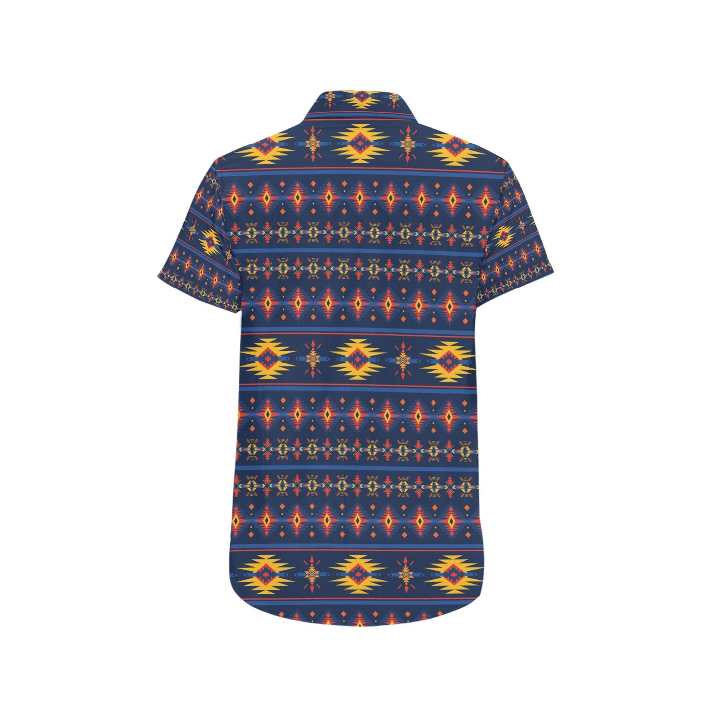 Southwest Pattern Print Design LKS306 Men Short Sleeve Button Up Shirt