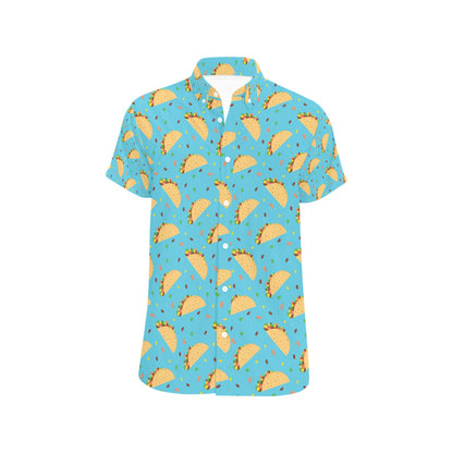 Taco Print Design LKS303 Men Short Sleeve Button Up Shirt