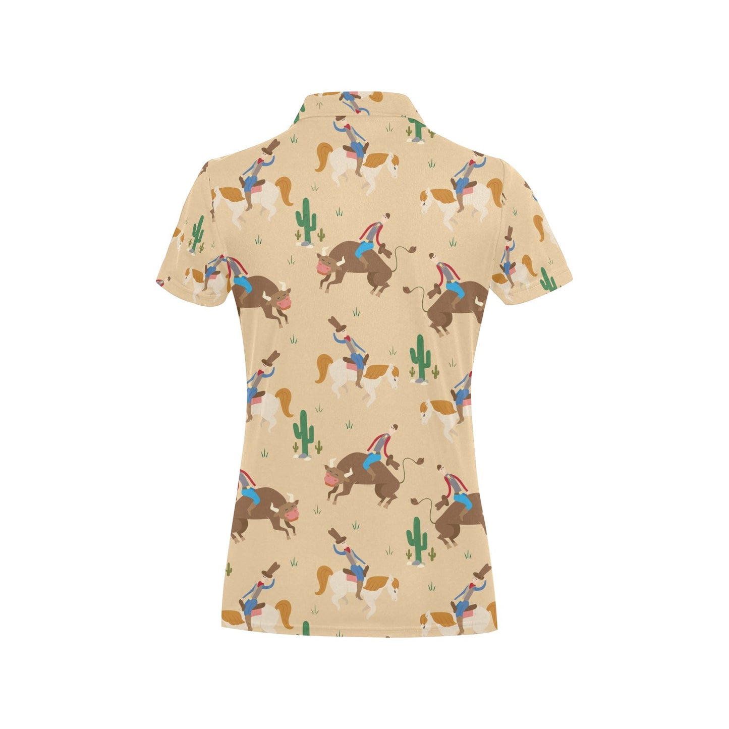 Rodeo Pattern Print Design A02 Women's Polo Shirt