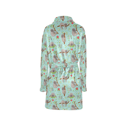Sloth Print Design LKS305 Women's Fleece Robe