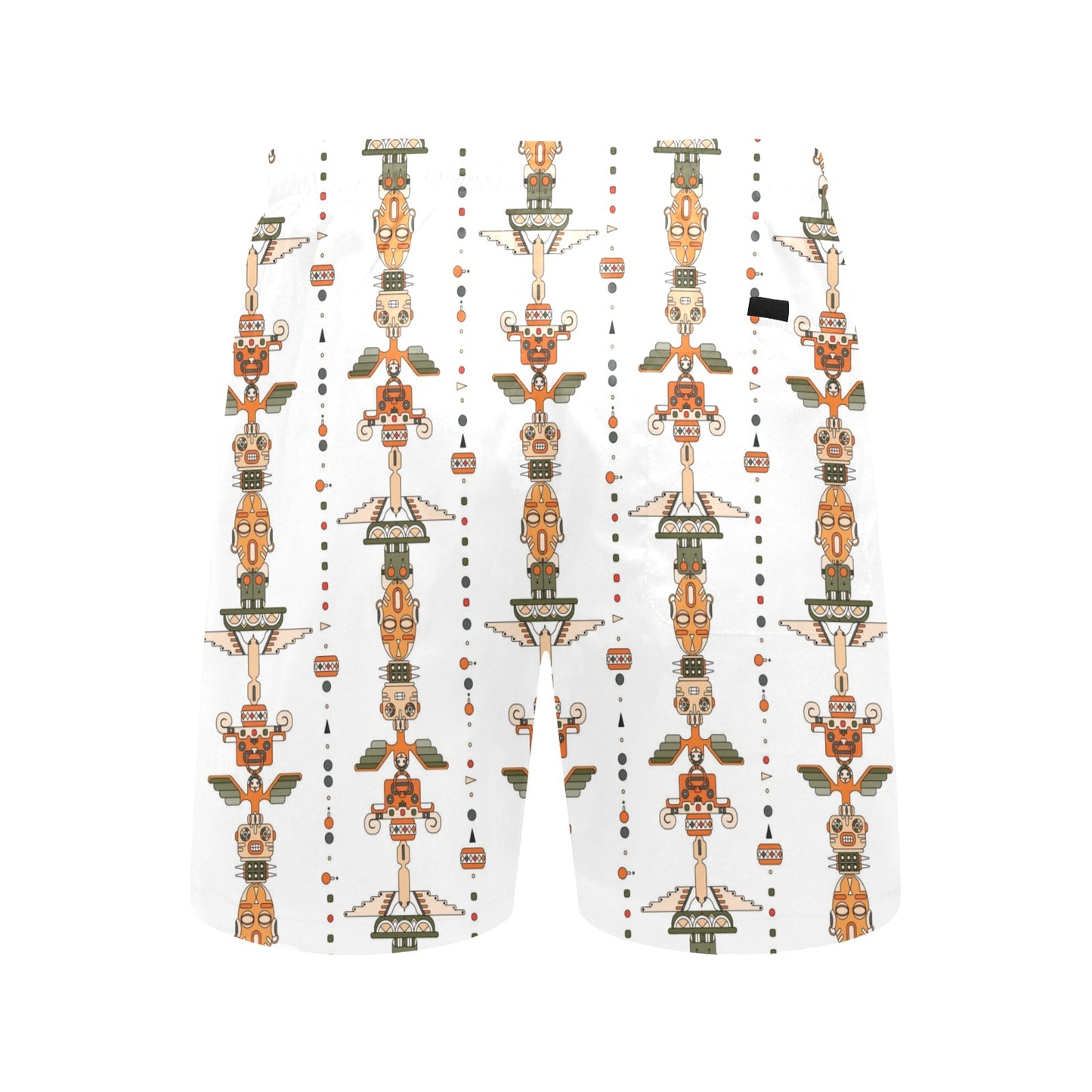 Totem Print Design LKS302 Men's Swim Trunks Beach Shorts