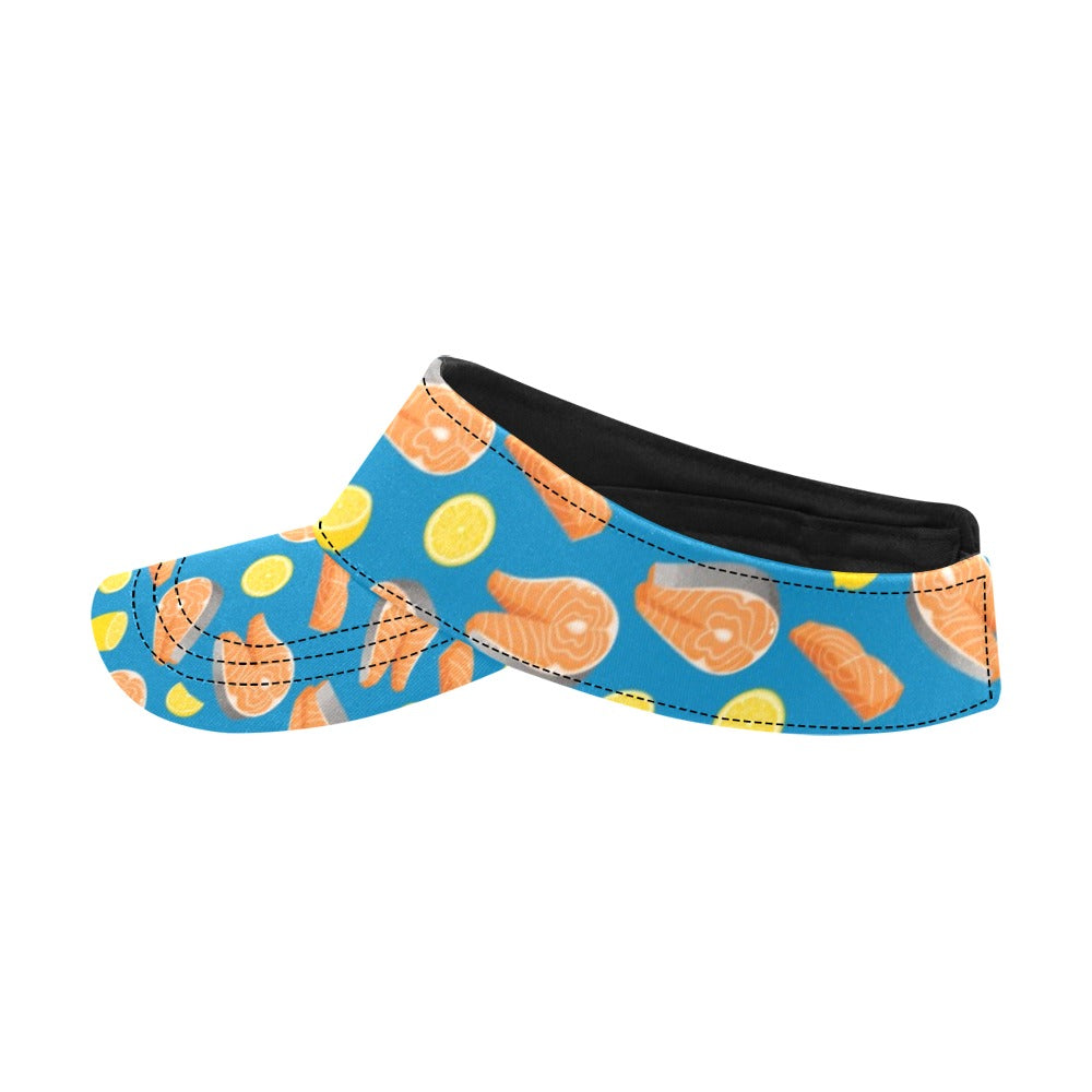 Salmon Steak With Lemon Print Design LKS308 Unisex Sun Visor