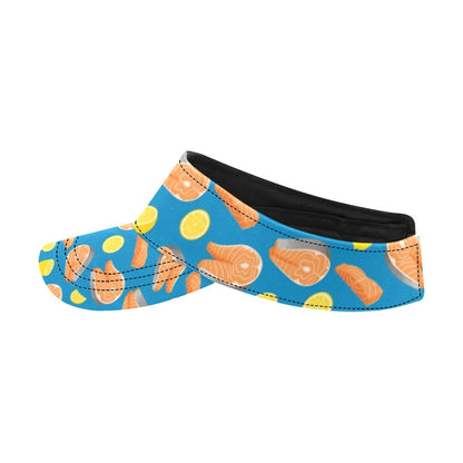 Salmon Steak With Lemon Print Design LKS308 Unisex Sun Visor