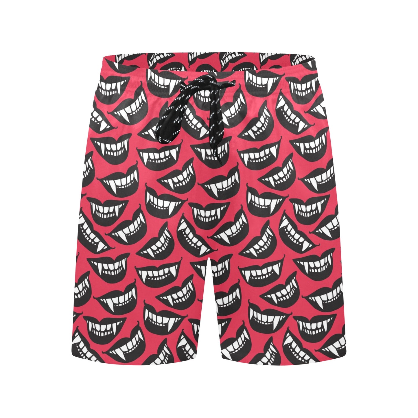 Vampire Lips Print Design LKS305 Men's Swim Trunks Beach Shorts