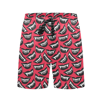 Vampire Lips Print Design LKS305 Men's Swim Trunks Beach Shorts