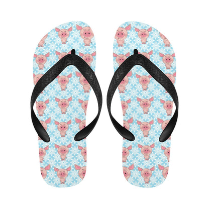 Pig Print Design LKS402 Flip Flops