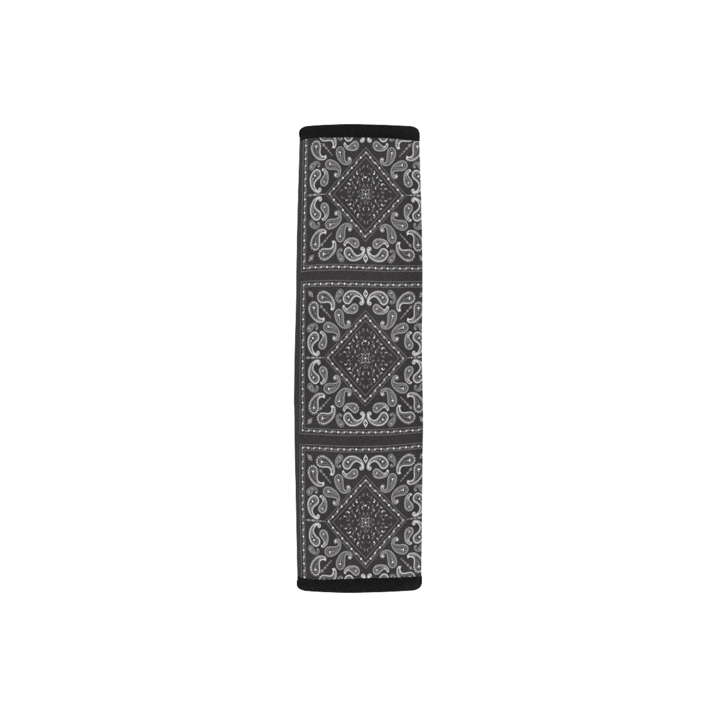 Bandana Black White Print Design LKS302 Car Seat Belt Cover