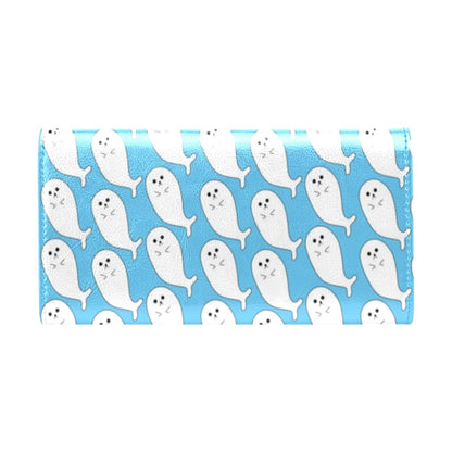 Sea Lion Print Design LKS402 Women's Trifold Wallet