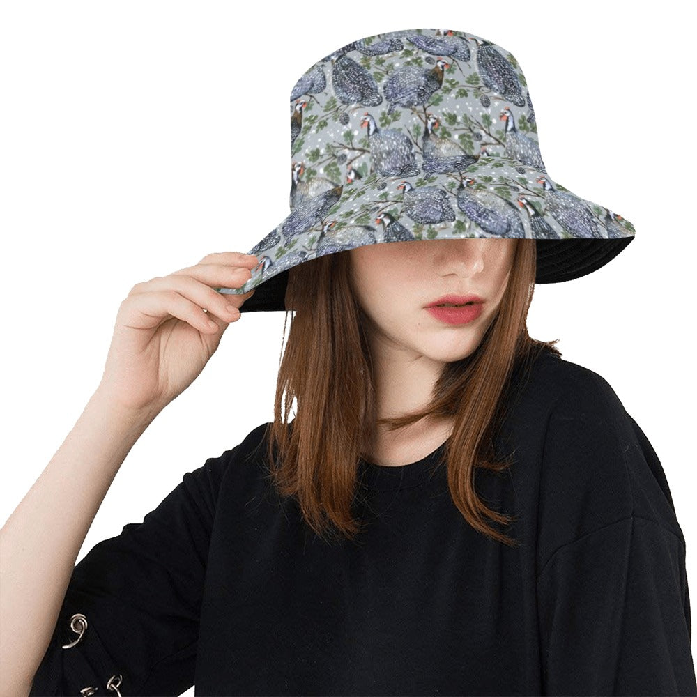 Guinea Fowl Print Design LKS402 Unisex Bucket Hat