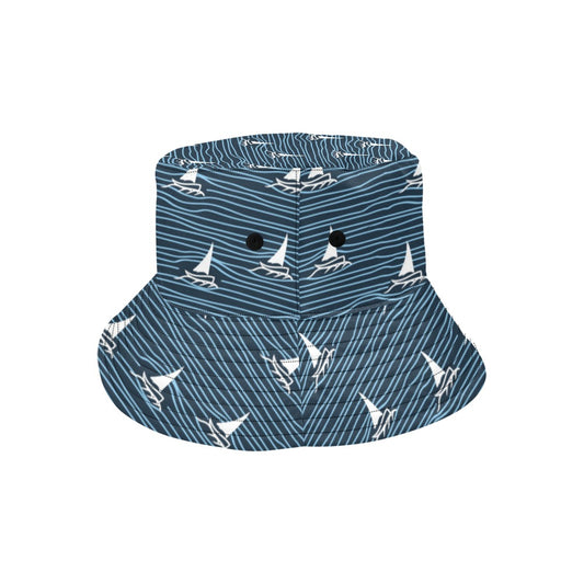 Sailboat Print Design LKS303 Unisex Bucket Hat