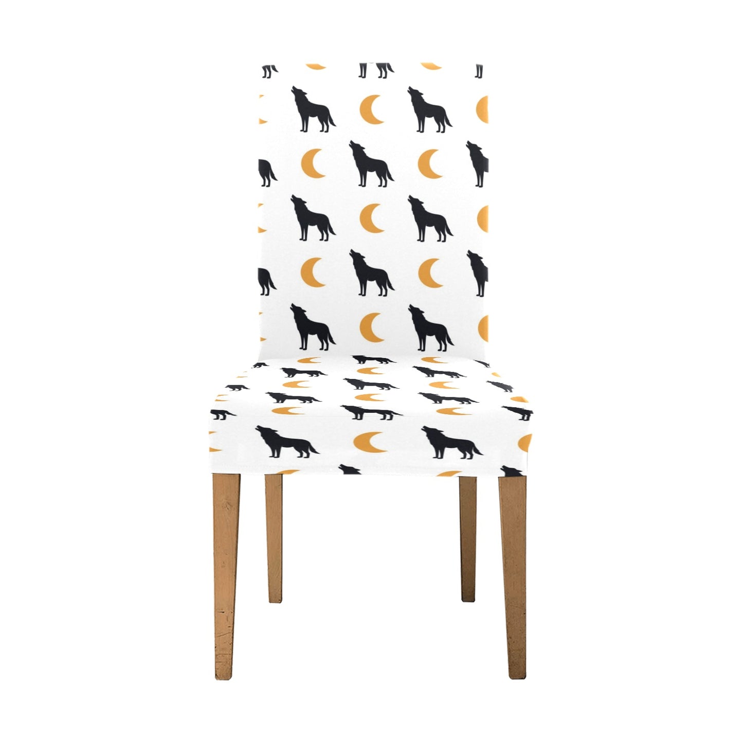 Wolf Moon Print Design LKS302 Dining Chair Slipcover