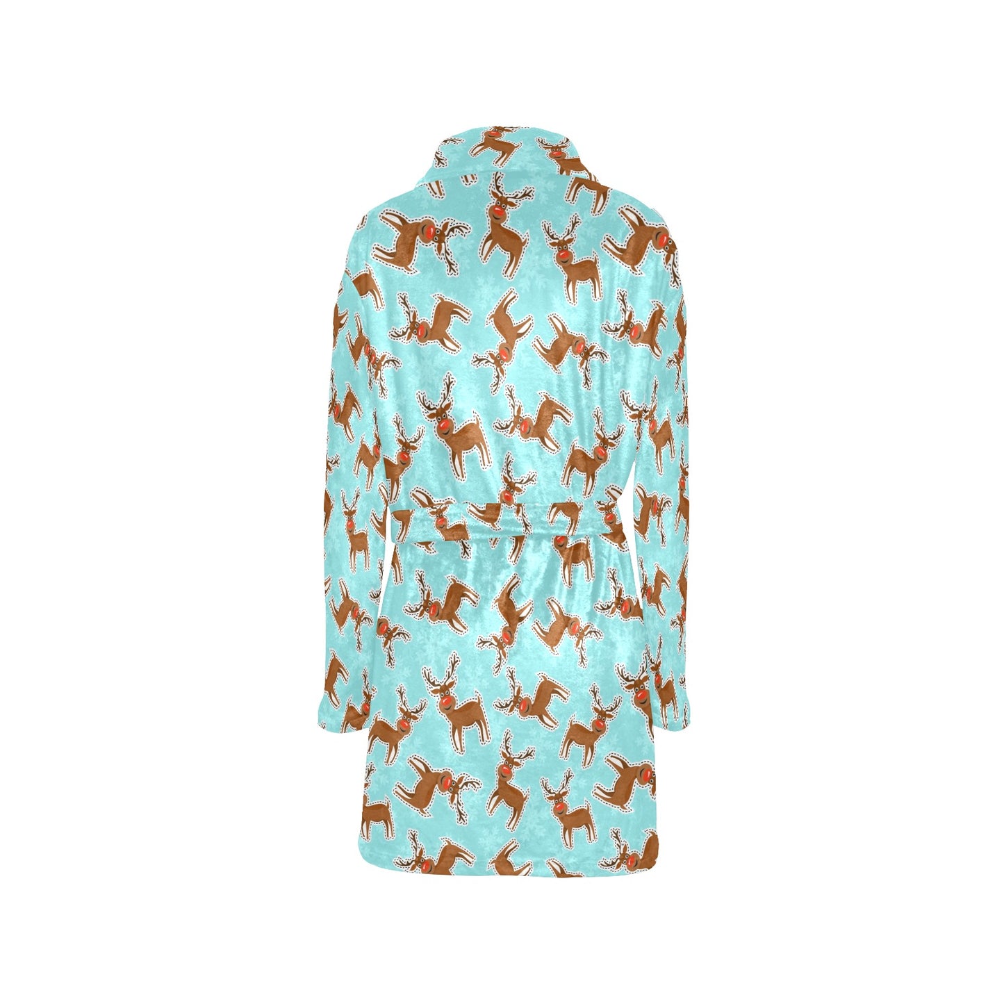 Reindeer Print Design LKS403 Women's Fleece Robe