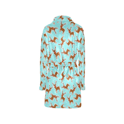 Reindeer Print Design LKS403 Women's Fleece Robe