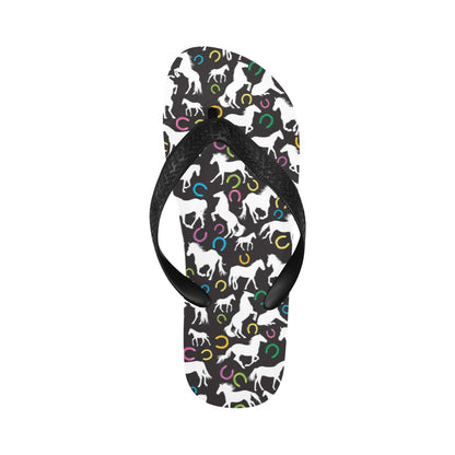 Horse Hoof Colorful Print Design LKS301 Flip Flops