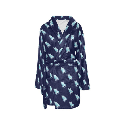 Pegasus Pattern Print Design 03 Women's Fleece Robe