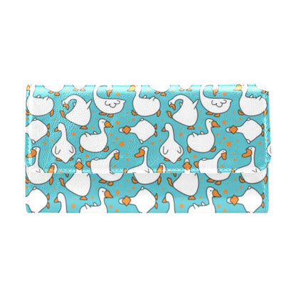 Goose Print Design LKS403 Women's Trifold Wallet