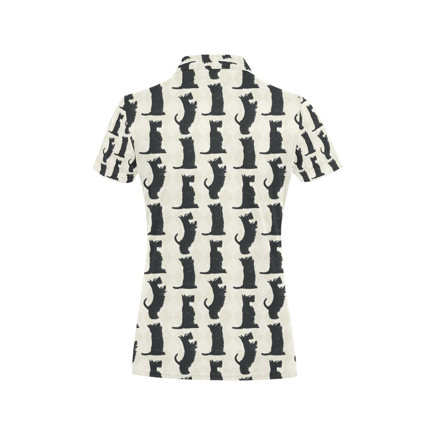 Scottish Terriers Print Design LKS309 Women's Polo Shirt