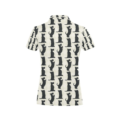 Scottish Terriers Print Design LKS309 Women's Polo Shirt