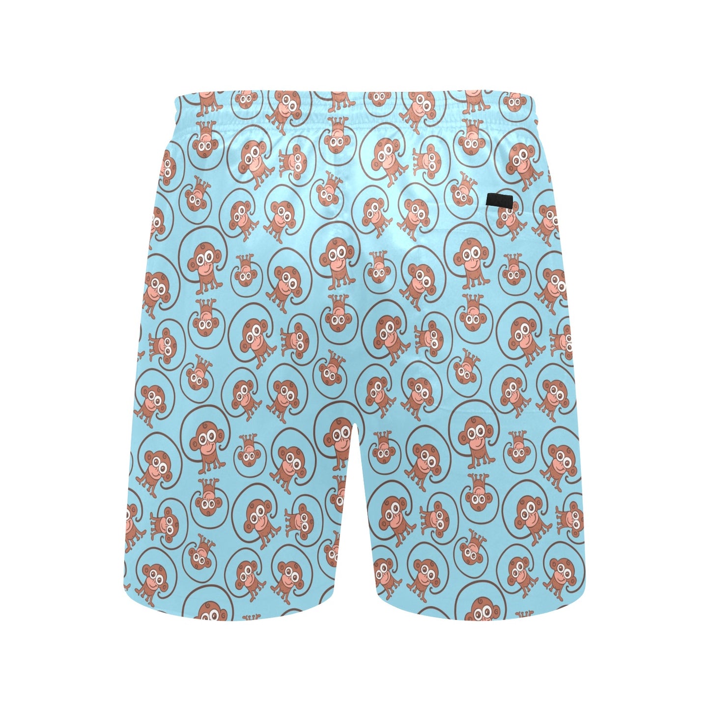Monkey Cute Design Themed Print Men's Swim Trunks Beach Shorts