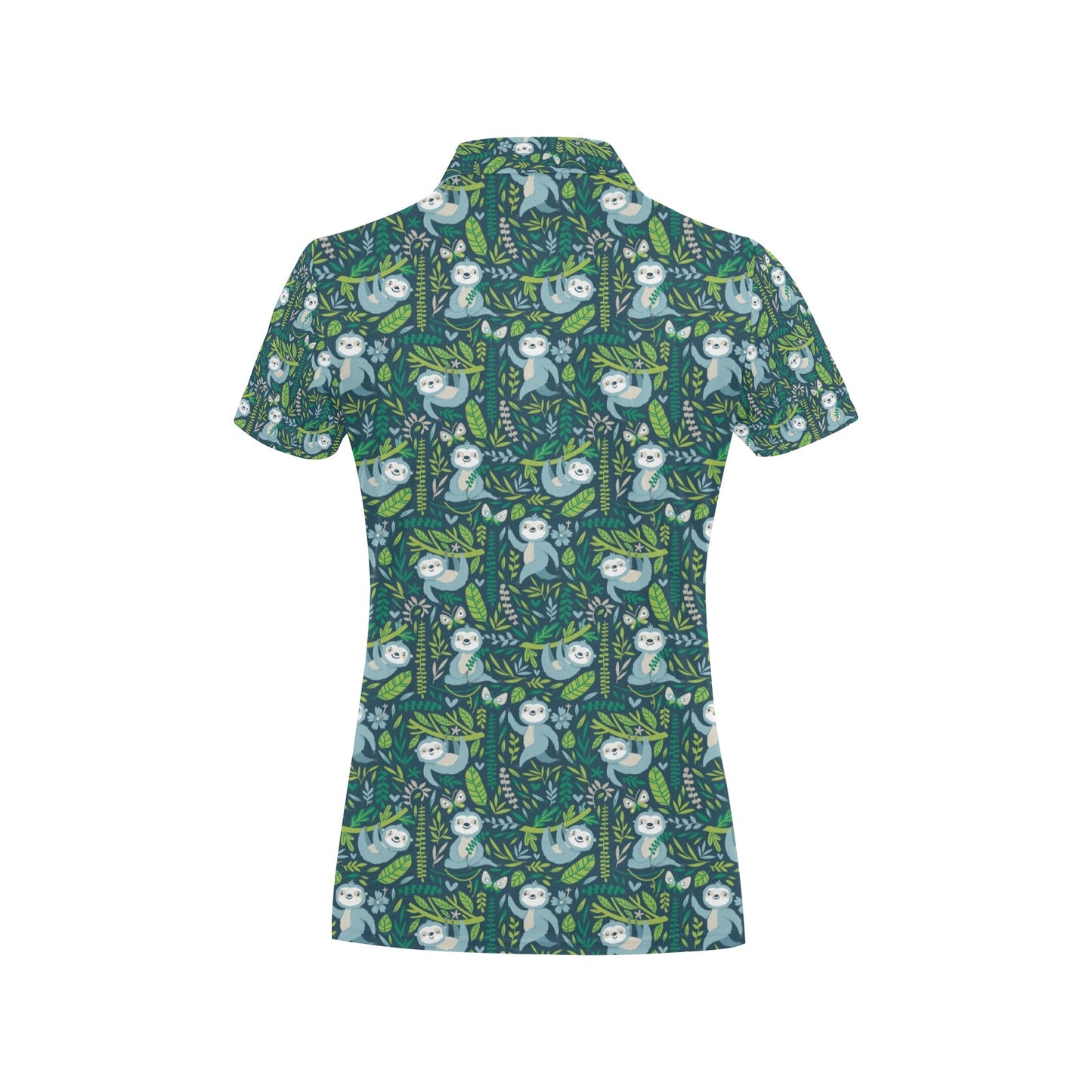 Sloth Print Design LKS304 Women's Polo Shirt