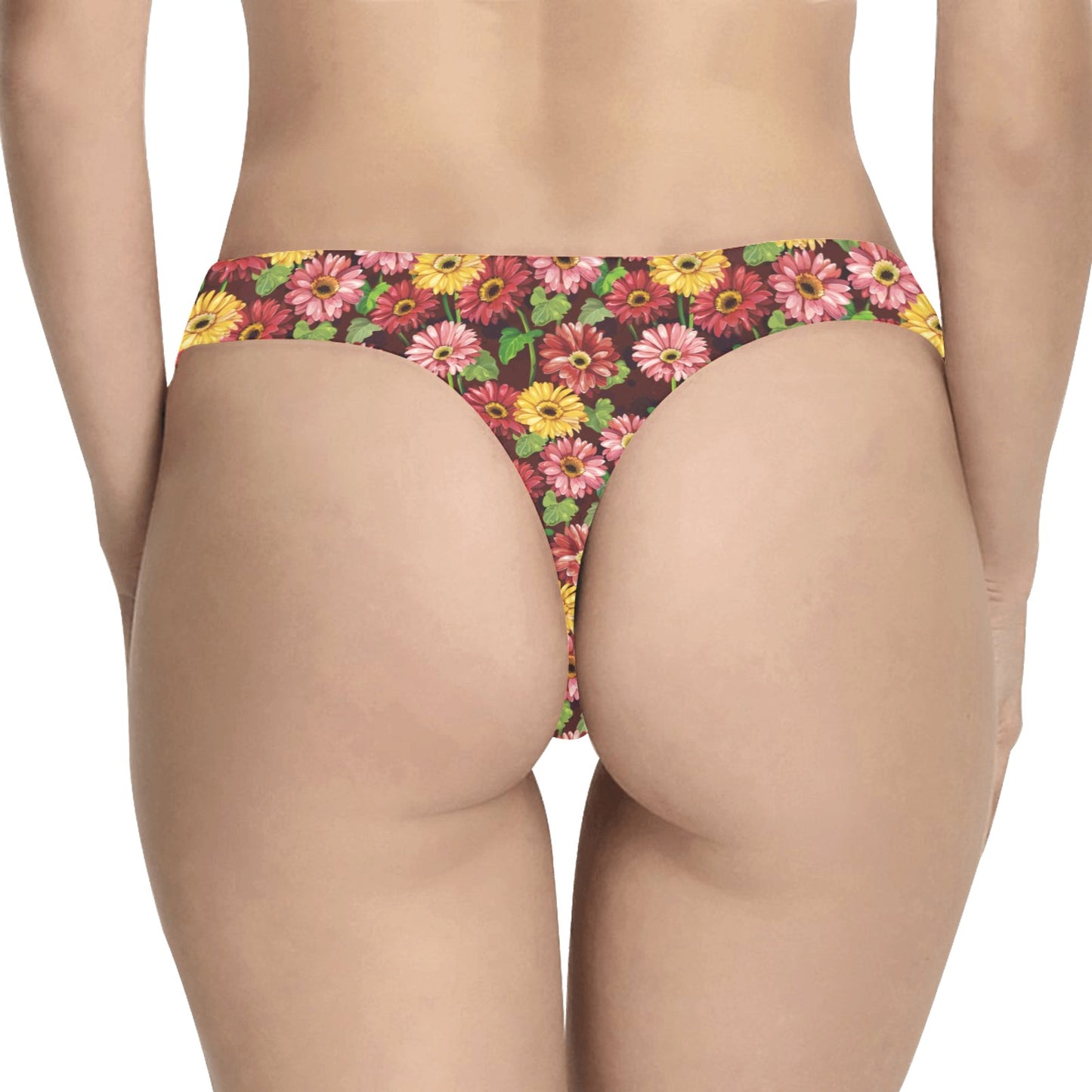 Daisy Gerbera Print Pattern Women's Thongs