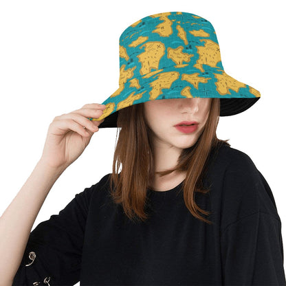 World Map Print Design LKS301 Unisex Bucket Hat