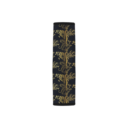 Tiger Gold Print Design LKS307 Car Seat Belt Cover