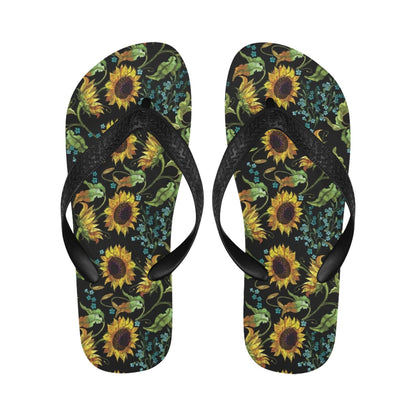 Sunflower Print Design LKS308 Flip Flops