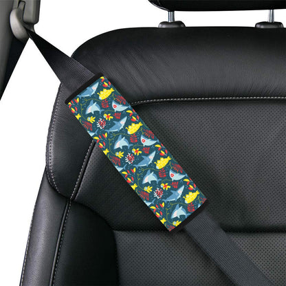Scuba With Sharks Print Design LKS303 Car Seat Belt Cover