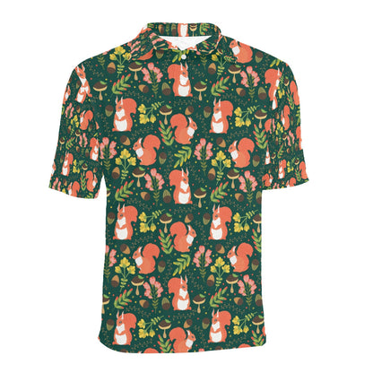 Squirrel Print Design LKS302 Men Polo Shirt