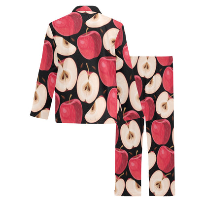 Apple Pattern Print Design AP02 Men's Long Pajama Set