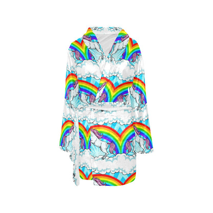 Unicorn Rainbow Women's Fleece Robe