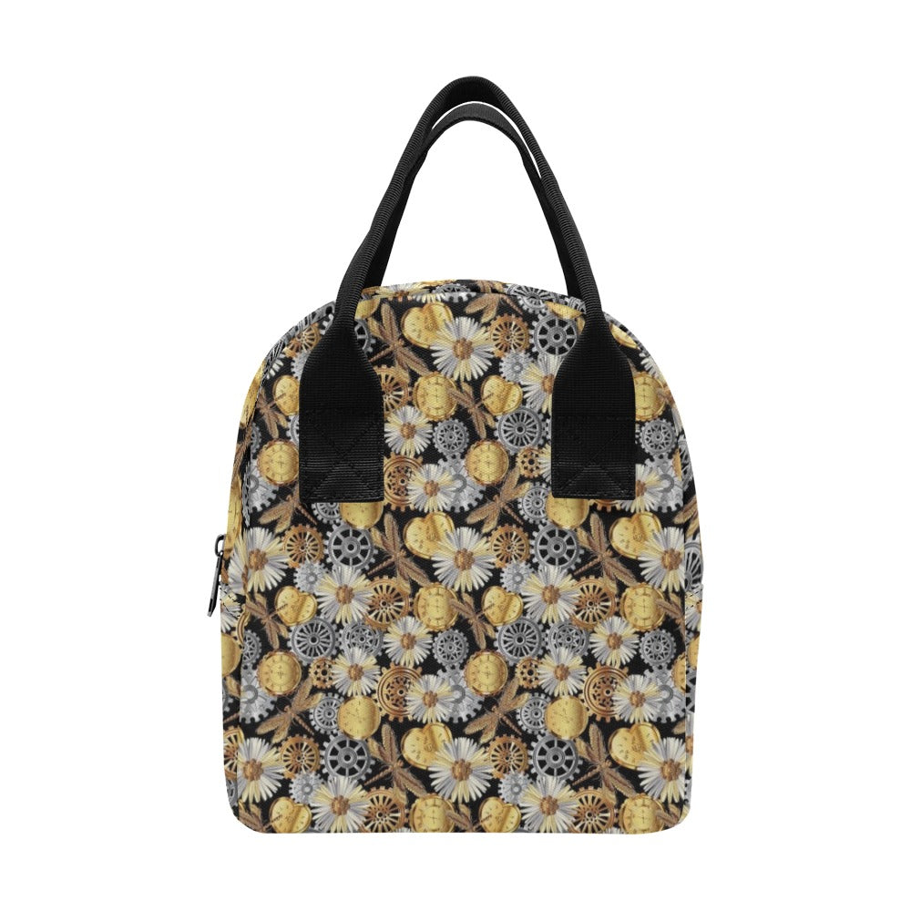 Steampunk Dragonfly Print Design LKS302 Insulated Lunch Bag