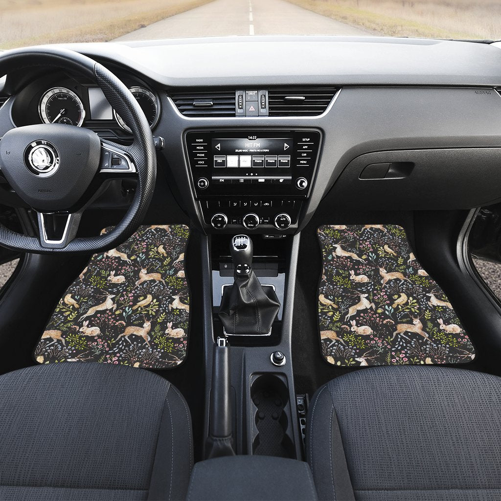 Deer Floral Jungle Car Floor Mats