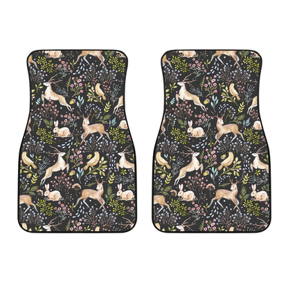 Deer Floral Jungle Car Floor Mats