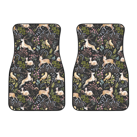 Deer Floral Jungle Car Floor Mats