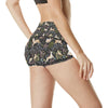 Deer Floral Jungle High Waisted Spandex Shorts-JTAMIGO.COM