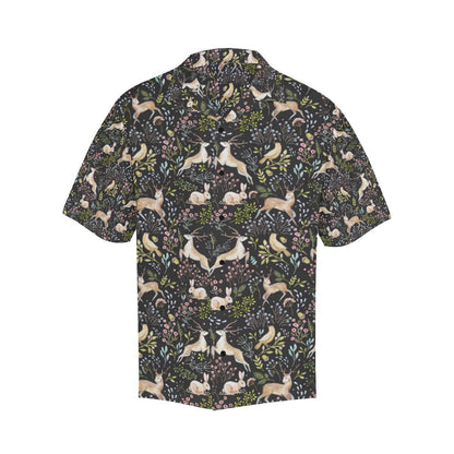 Deer Floral Jungle Men Aloha Hawaiian Shirt